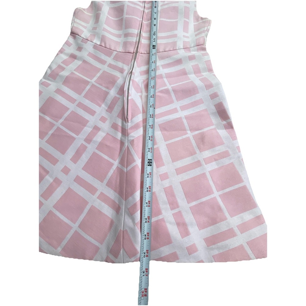 Vintage 1960s Eloise Curtis Happenstance Pink & White Mod Shift Dress Sleeveless - Picture 13 of 14